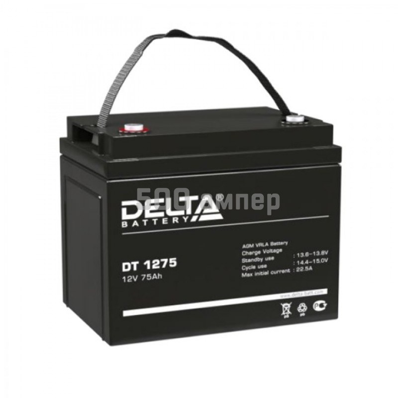 Аккумулятор Delta DT 1275 12V 75Ah 14955