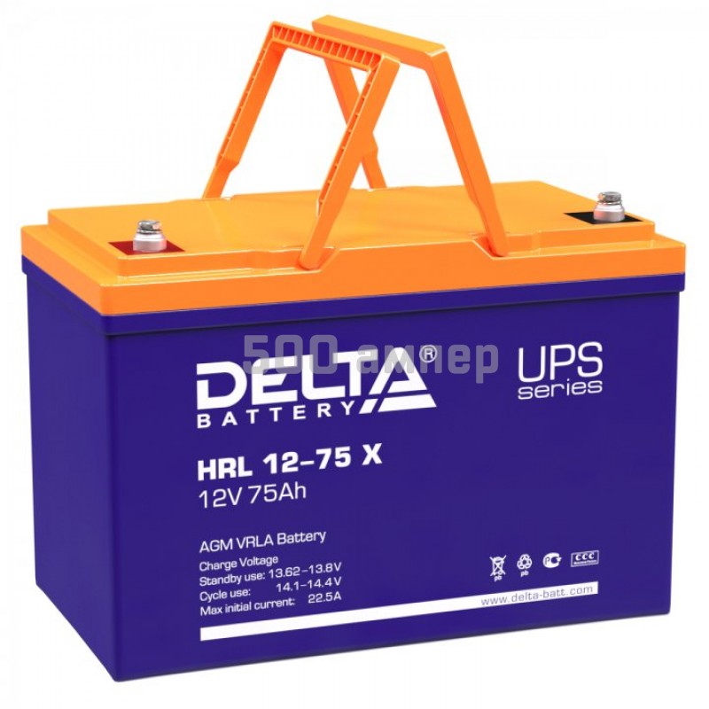 Аккумулятор Delta HRL-X 12-75 Х 12V 75Ah 15155