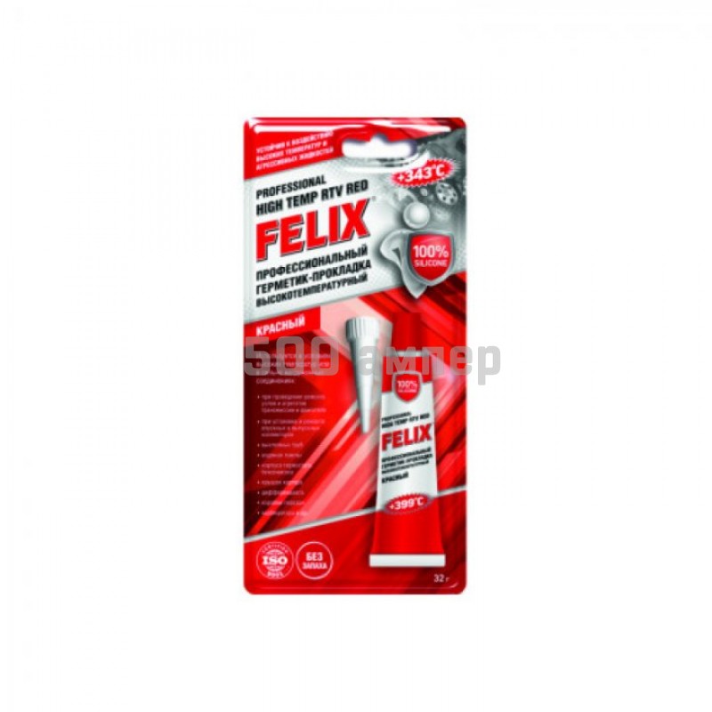 Герметик FELIX 85гр высокотемпературный красный 30950