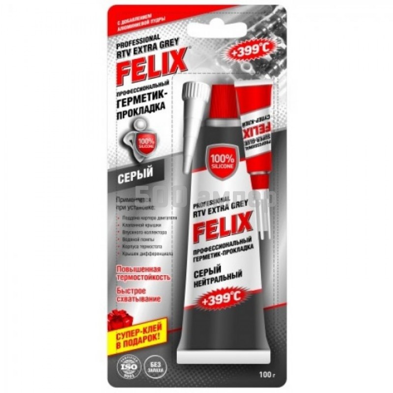 Герметик FELIX 40гр высокотемпературный серый 31110