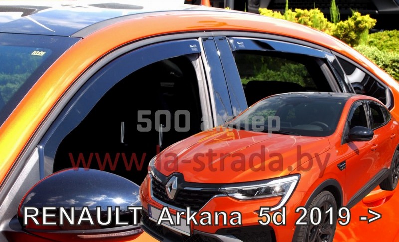 Дефлекторы боковых окон Renault Arkana 5D (19-) [27019] +OT Heko (Польша) 05-020-014-1852
