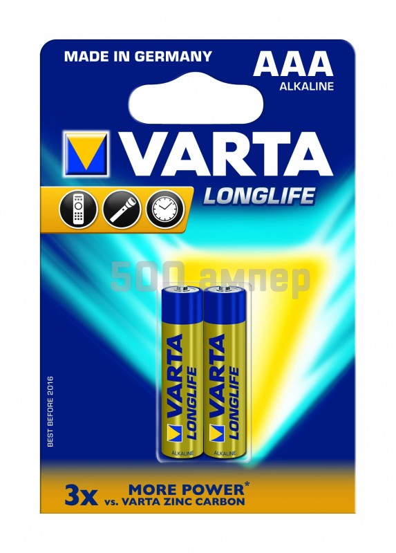 Батарейка VARTA AAA (LR03) LONGLIFE 14644