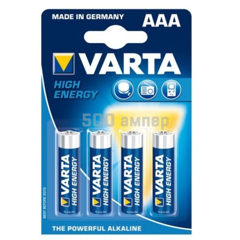 Батарейка VARTA AAA (LR03) HIGH ENERGY 14641