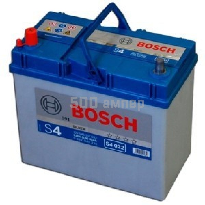 Аккумулятор Bosch S4 022 45Ah 330A (+-) высокий корпус (545 157 033) 9950