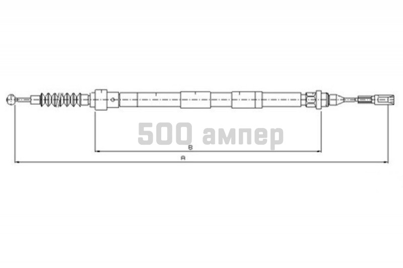 Трос сцепления фольксваген т4. 7e3609701. 2e0609701aq.