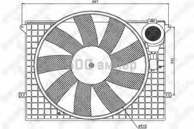 STELLOX 29-99220-SX вентилятор охлаждения радиатора. STELLOX 2999350sx вентилятор охлаждения. Вентилятор Мерседес w220. Размеры вентилятора Мерседес.
